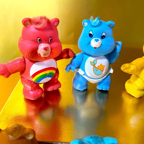 CARE BEARS VTG 80’s COLLECTIBLE BUNDLE OF 8 POSABLE CARE BEARS by KENNER 3.5” - Picture 7 of 16